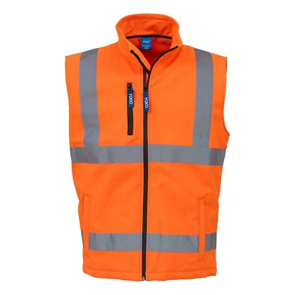 Yoko Unisex Vuxen Softshell Hi-Vis Gilet L Orange Orange L
