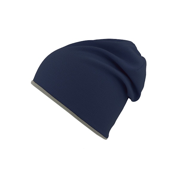 Atlantis Extreme Reversible Jersey Slouch Beanie One Size Navy/ Navy/Grey One Size