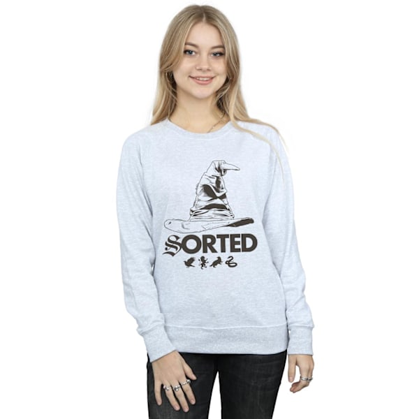 Harry Potter Dam/Kvinnor Sorteringshatt Sweatshirt S Sports Grey Sports Grey S