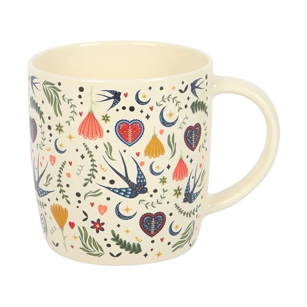 Something Different Midnight Bloom 350 ml Mugg En Storlek Gräddvit/Flerfärgad Cream/Multicoloured One Size