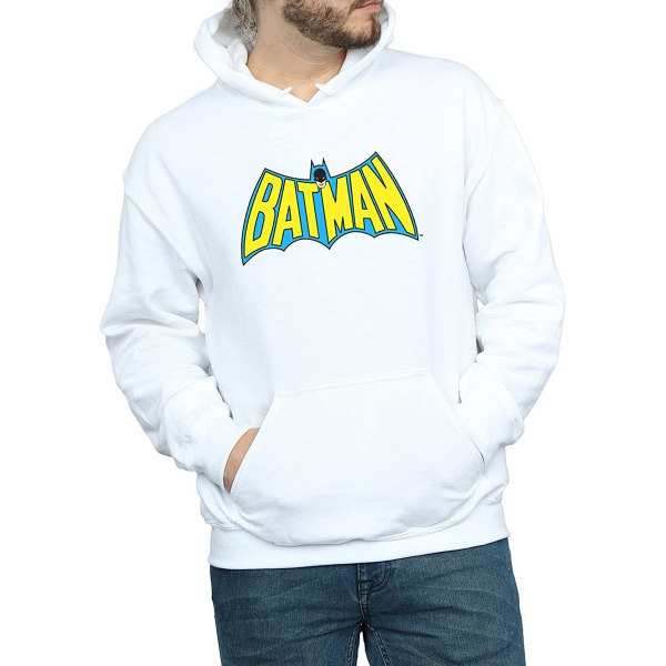Batman Mens Retro Logotyp bomull T-shirt M Vit White M