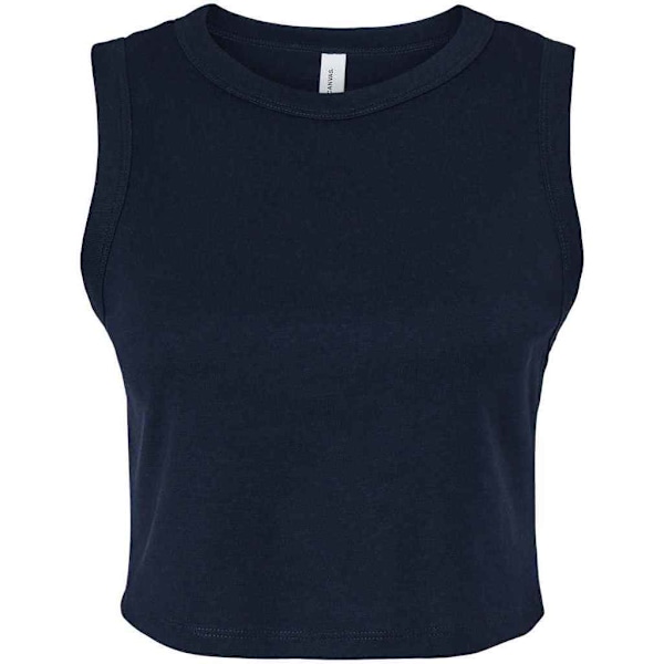 Bella + Canvas Dam/Damer Muscle Micro-Rib Cropped Linne Solid Navy Blend S