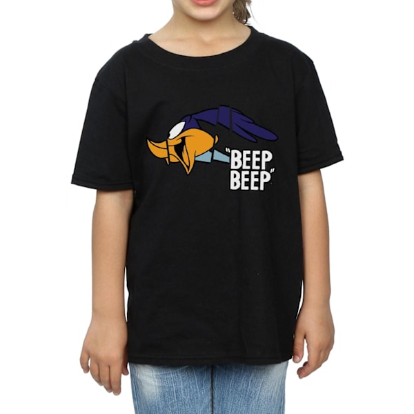 Looney Tunes Girls Road Runner Beep Beep Bomull T-shirt 9-11 år Black 9-11 Years