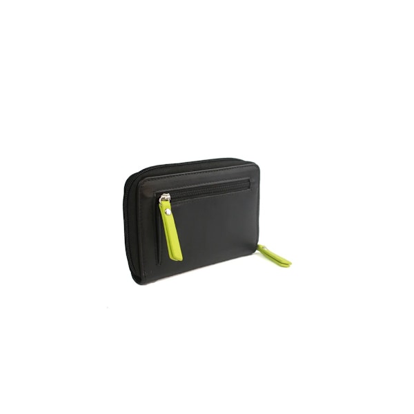 Eastern Counties Leather Athena Läderplånbok One Size Svart/Lime Black/Lime One Size
