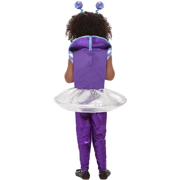 Smiffys Utomjordingdräkt för Flickor 1-2 År Lila/Blå/Silver Purple/Blue/Silver 1-2 Years