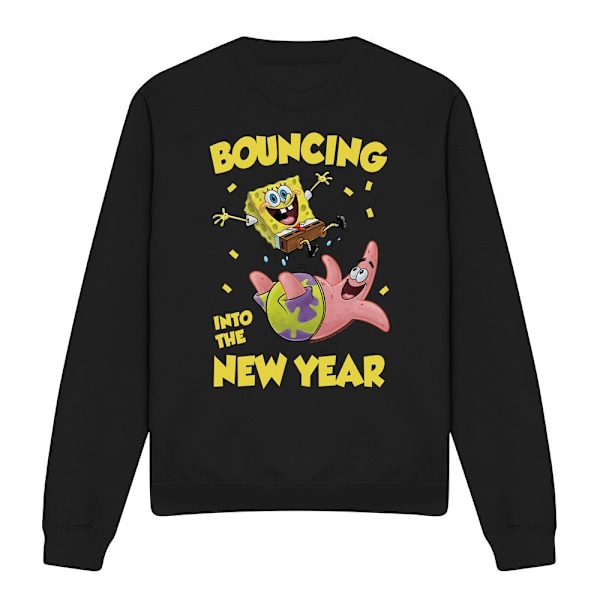 SvampBob Fyrkant Unisex Vuxen Studsar In I Det Nya Året S Black XL