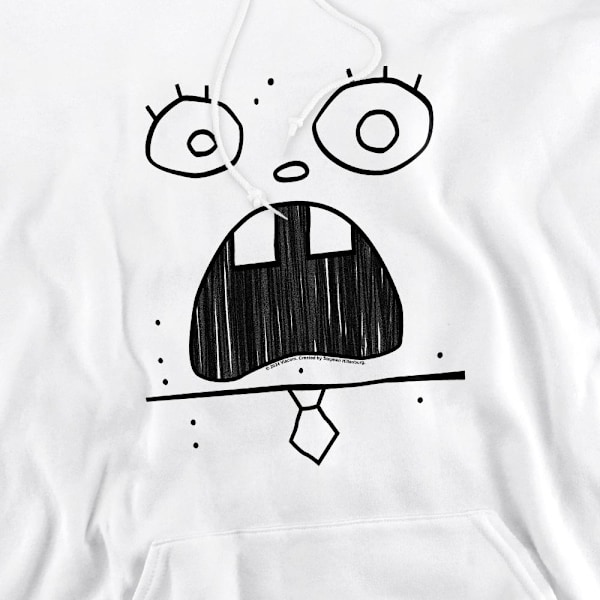 SvampBob Fyrkant Herr Doogle Ansikte Hoodie M Vit White M