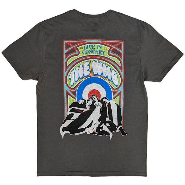 The Who Unisex Vuxen Flagga Tecknad Baksida Tryck T-Shirt XL Charcoa Charcoal Grey XL