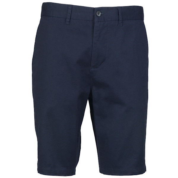 Front Row Herr Bomull Rich Stretch Chino Shorts 34 Marinblå Navy 34