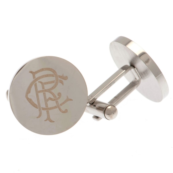 Rangers FC Runda Manschettknappar i rostfritt stål One Size Silver Silver One Size