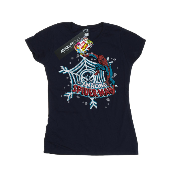 Marvel Womens/Ladies Spider-Man Jul T-shirt i bomull L Marinblå Navy Blue L