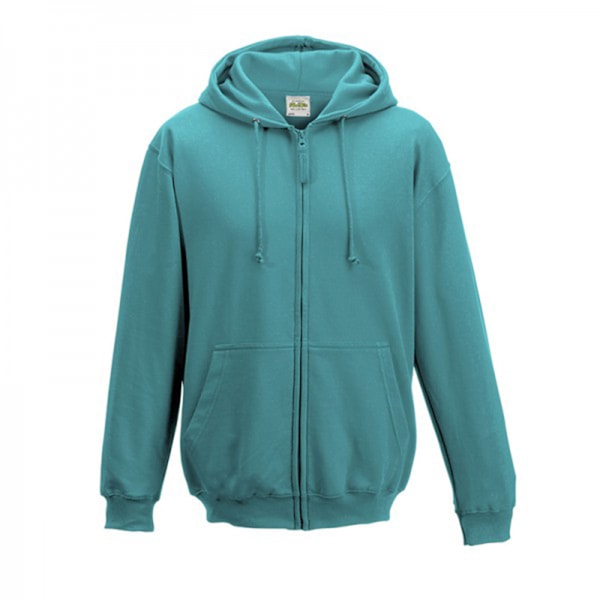 Awdis Plain Mens Hooded Full Zip Hoodie / Zoodie 2XL Hawaiian B Hawaiian Blue 2XL