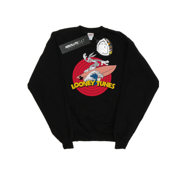 Looney Tunes Dam/Dam Bugs Bunny Surfing Sweatshirt S Blac Black S