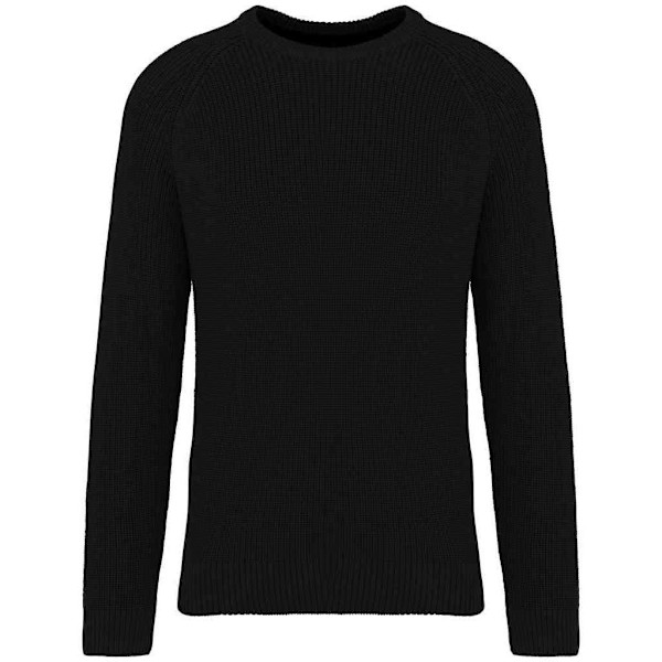 Native Spirit Herr Sweatshirt i Grovstickad Stil för Män, Svart, M Black M