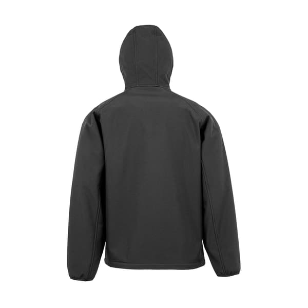 Result Recycled Herr 3-lagers utskrivbar Soft Shell-jacka M Svart Black M