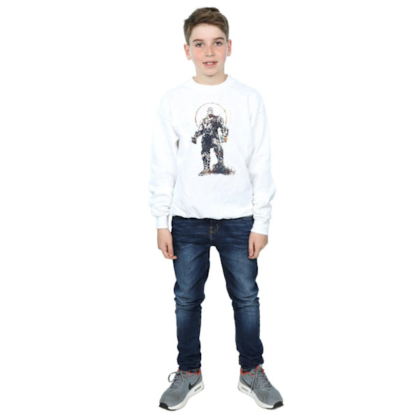 Marvel Boys Avengers Infinity War Thanos Sketch Sweatshirt 7-8 White 7-8 Years