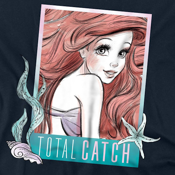 Den lilla sjöjungfrun Unisex Vuxen Total Catch Ariel T-Shirt M Nav Navy M