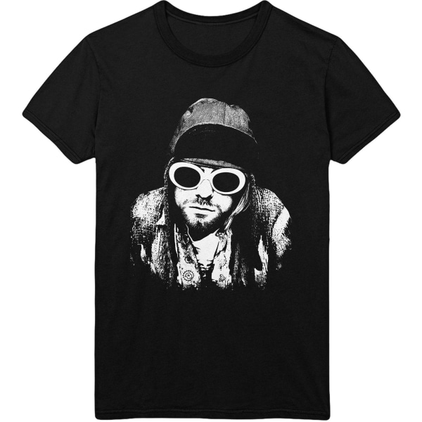 Kurt Cobain Unisex Vuxenfotografi T-shirt i bomull M Svart Black M