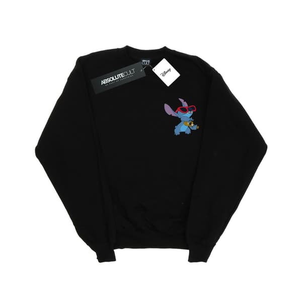 Disney Dam/Kvinnor Lilo Och Stitch Gitarr Sweatshirt S Svart Black S