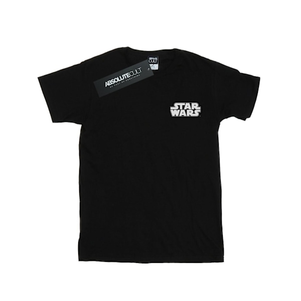 Star Wars T-shirt med logotyp för flickor, bomull, 9-11 år, svart Black 9-11 Years