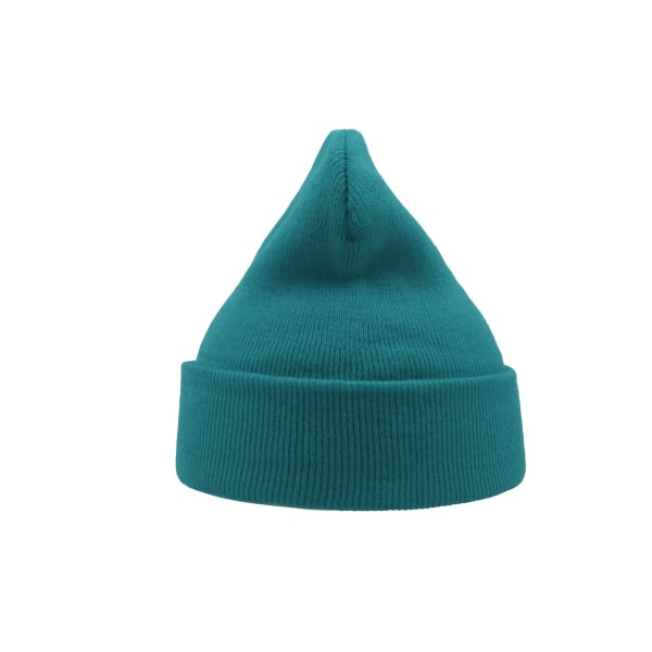 Atlantis Wind Double Skin Beanie Med Turn Up One Size Turkos Turquoise One Size