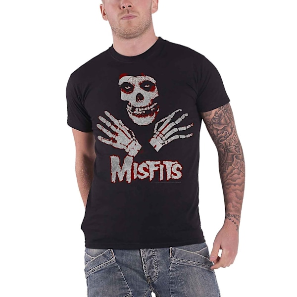 Misfits Barn/Barn Händer Bomulls T-shirt 11-12 År Svart Black 11-12 Years