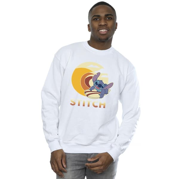 Disney Herr Lilo & Stitch Summer Waves Sweatshirt M Vit White M