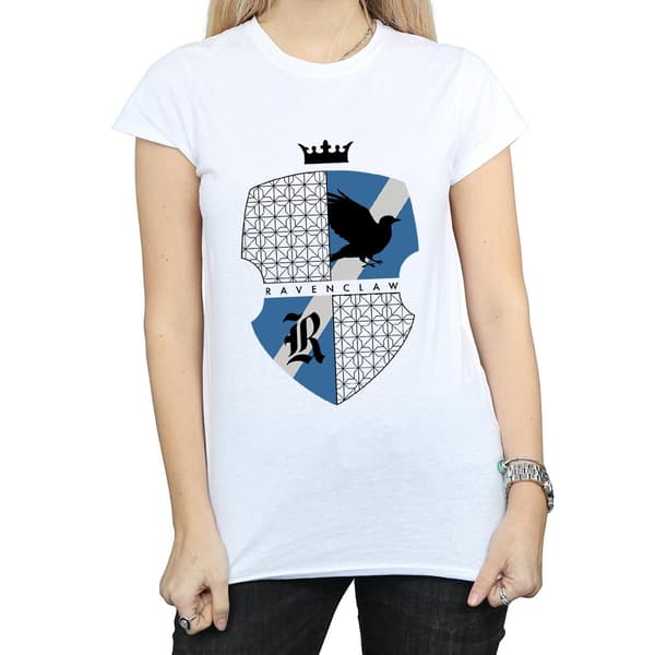 Harry Potter Dam/Dam Ravenclaw Shield T-shirt i bomull S Vit White S