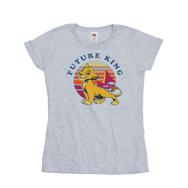 Disney Womens/Ladies The Lion King Future King T-shirt i bomull S Sports Grey S