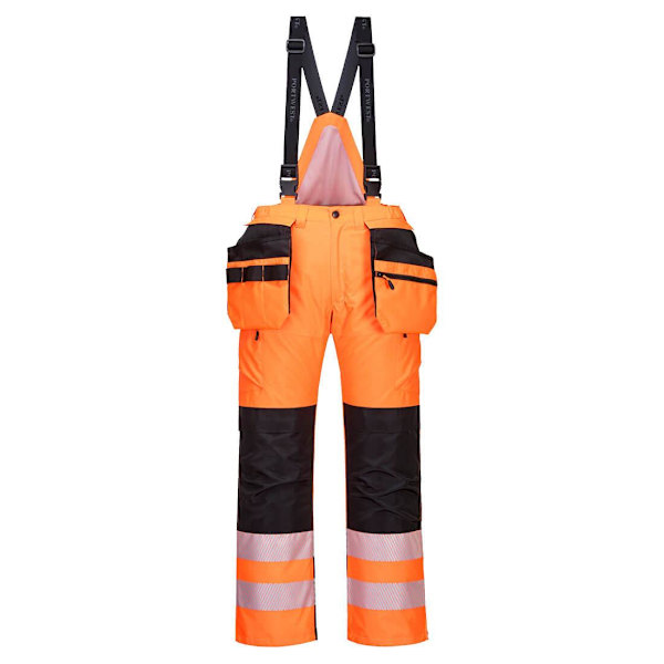 Portwest Herr PW3 Hi-Vis Arbetsbyxor L Orange/Svart Orange/Black L