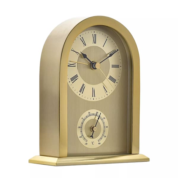 William Widdop Aluminium Arch Mantel Clock One Size Guld Gold One Size