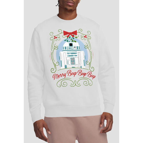 Star Wars Unisex Vuxen Merry Beep Boop Beep R2-D2 Jultröja White L