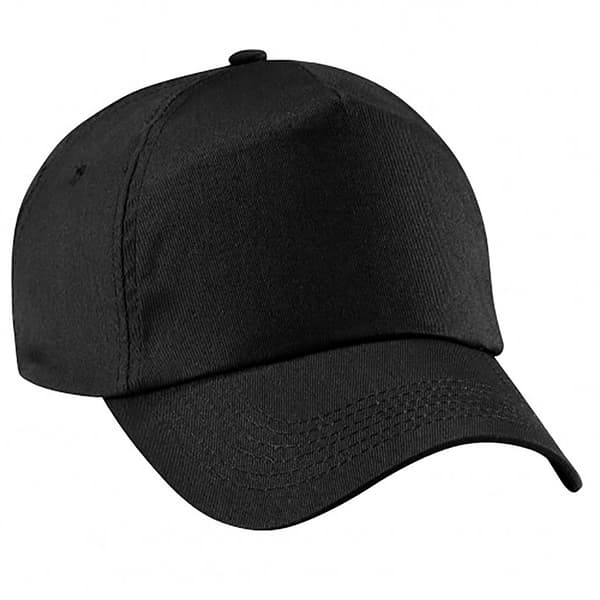 Beechfield Unisex Original 5-Panel Baseballkeps i enfärgad design, One Size Black One Size