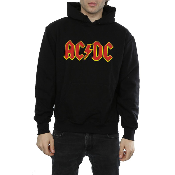 AC/DC Herr Logotyp bomullshuvtröja M Svart Black M
