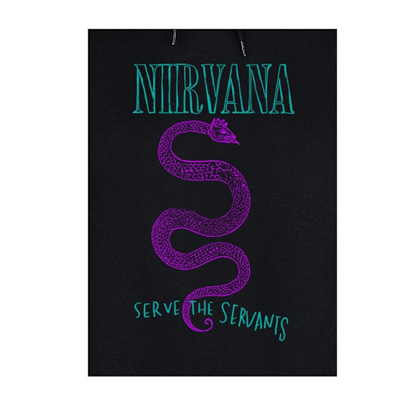 Amplified Unisex Vuxen Serve The Serpents Nirvana Hoodie XS Svart Black XS