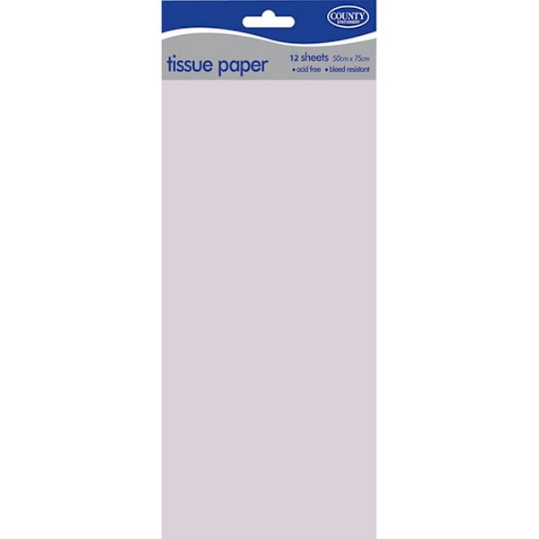 County Pack med 36 x 10 ark vävpapper, en storlek, vit White One Size