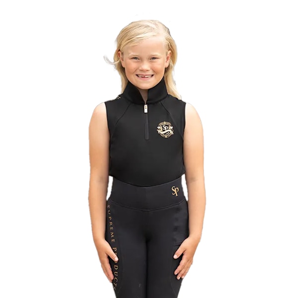 Supreme Products Flickor Show Rider Ärmlös Topp 9-10 År Bla Black/Gold 9-10 Years