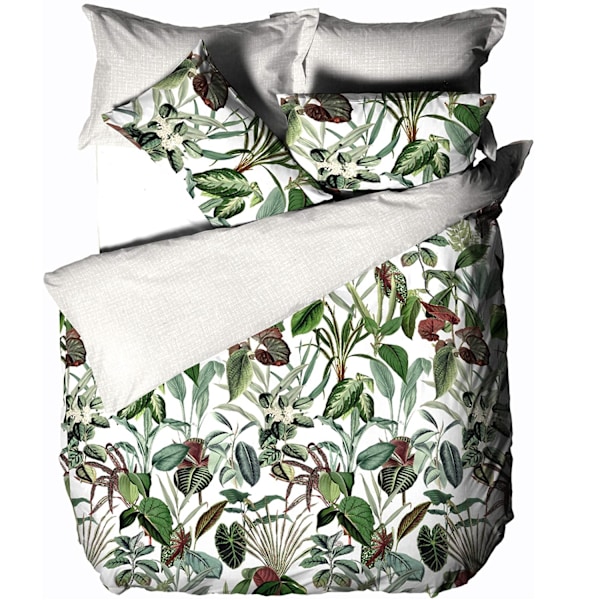 Linen House Wonderplant Påslakanset Dubbel Multifärgad Multicoloured Double