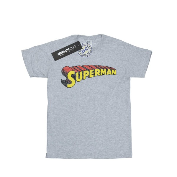 DC Comics Superman Telescopic Crackle Logo T-shirt XL Spor Sports Grey XL