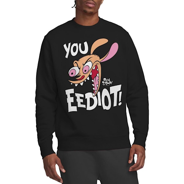 Ren & Stimpy Unisex Vuxen You Eediot! Sweatshirt S Svart Black S