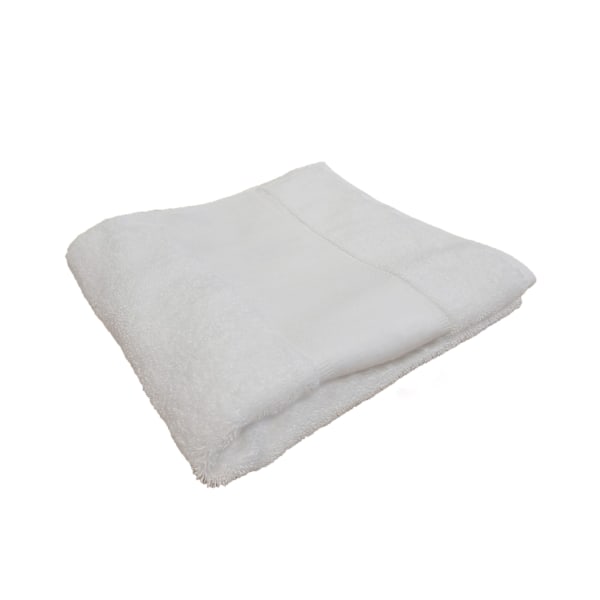Towel City Handduk med Tryckbar Kant, Organisk, Storlek: One Size, Vit White One Size