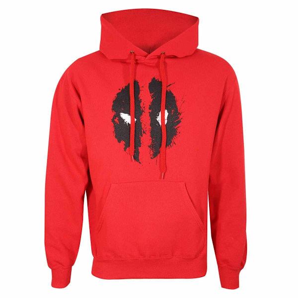 Deadpool Unisex Mask Splatter Hoodie M Röd Red M