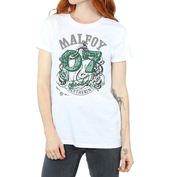 Harry Potter Dam/Kvinnor Seeker Draco Malfoy Bomull Boyfriend White XL