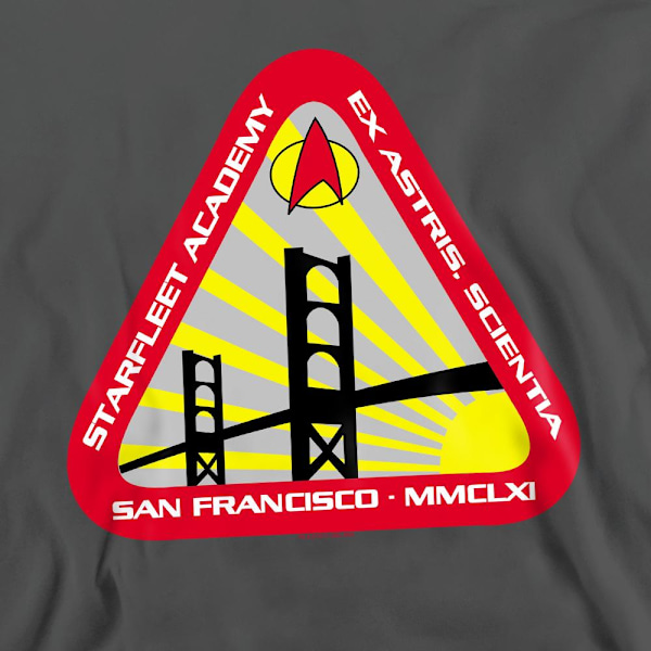 Star Trek Unisex Vuxen Starfleet Academy Sweatshirt S Kolgrå Charcoal S