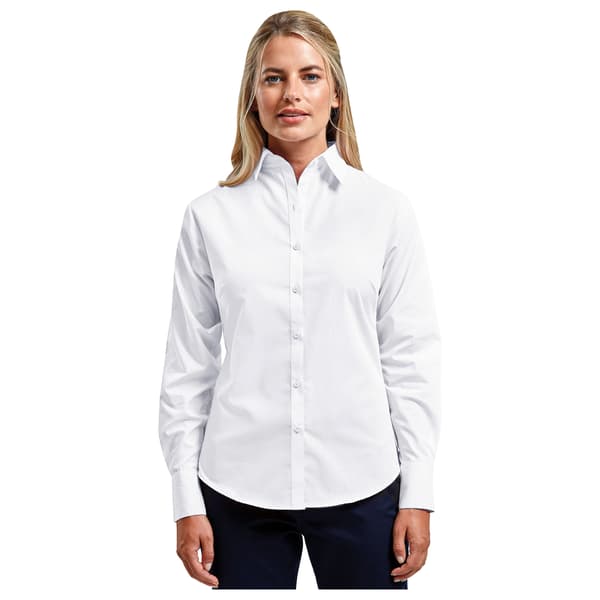Premier Dam/Dam Poplin Långärmad Blus 8 Rosa Pink 8