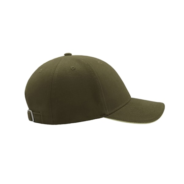 Atlantis Liberty Sandwich Heavy Brush Cotton 6 Panel Cap One Si Olive One Size