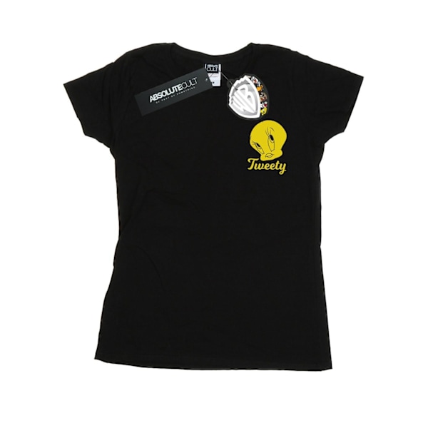 Looney Tunes Dam/Damer Tweety Pie Head Bomull T-shirt XL Svart Black XL