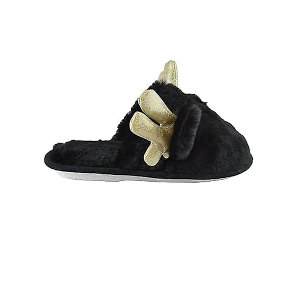 KS Brands Barn/Barn Mule Antler Tofflor 9-10 Barn UK Svart Black 9-10 Child UK
