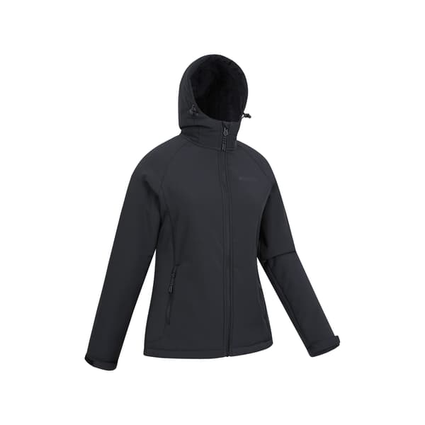 Mountain Warehouse Arctic Vattenavvisande Dunjacka med Fuskpälsfoder för Dam Jet Black 14 UK