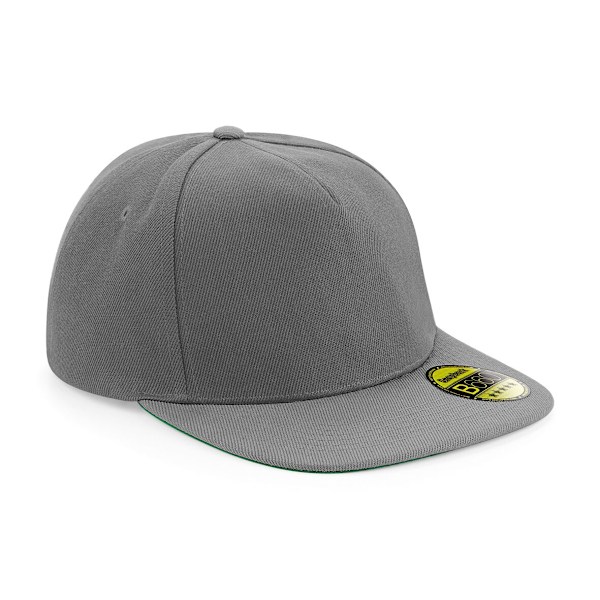 Beechfield Unisex Original Flat Peak Snapback Cap One Size Grå Grey/ Grey One Size